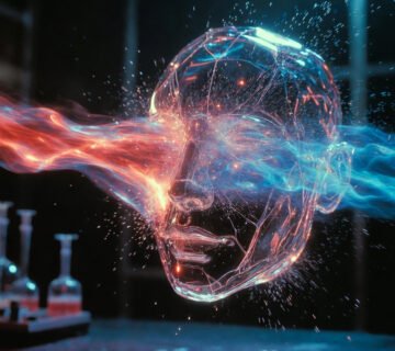 Représentation visuelle de la fusion de deux images par une intelligence artificielle générative