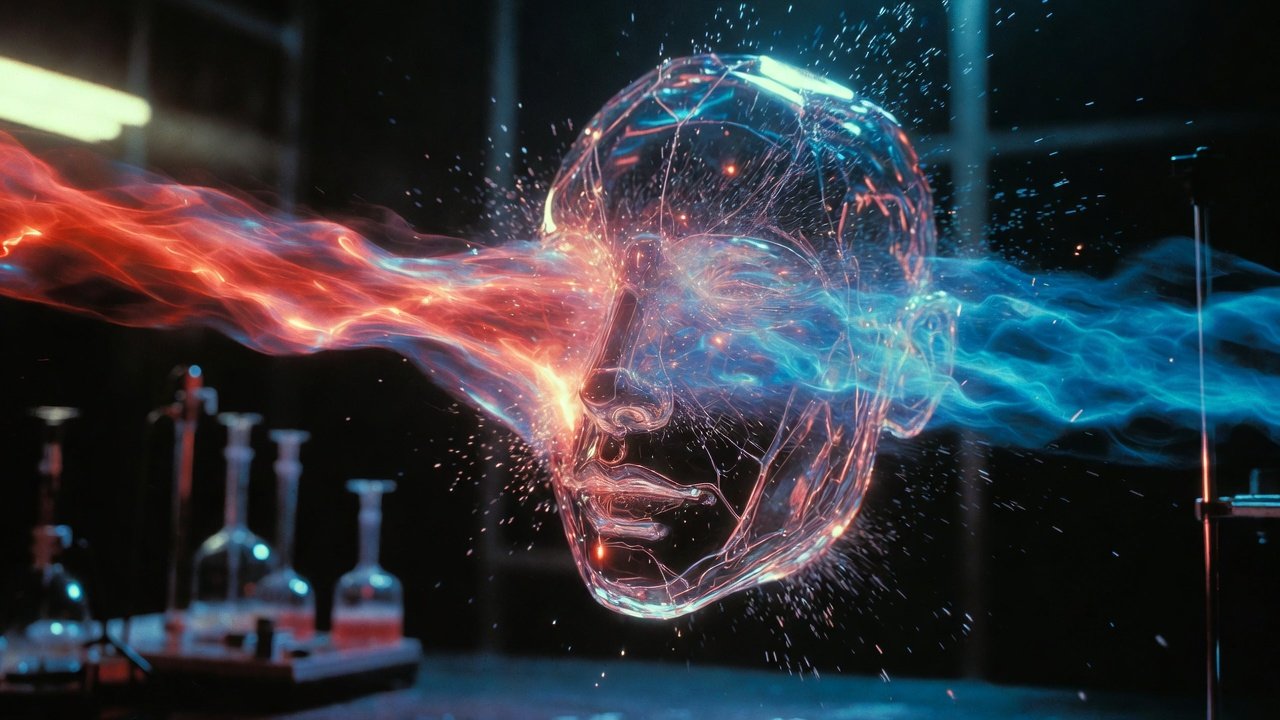 Représentation visuelle de la fusion de deux images par une intelligence artificielle générative