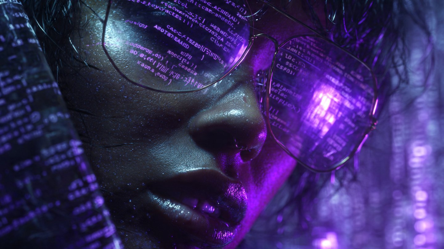 Un voleur cybernétique extrayant les secrets et les prompts d'un coffre fort numérique