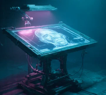 A cinematic high end digital illustration of an ar 360x320