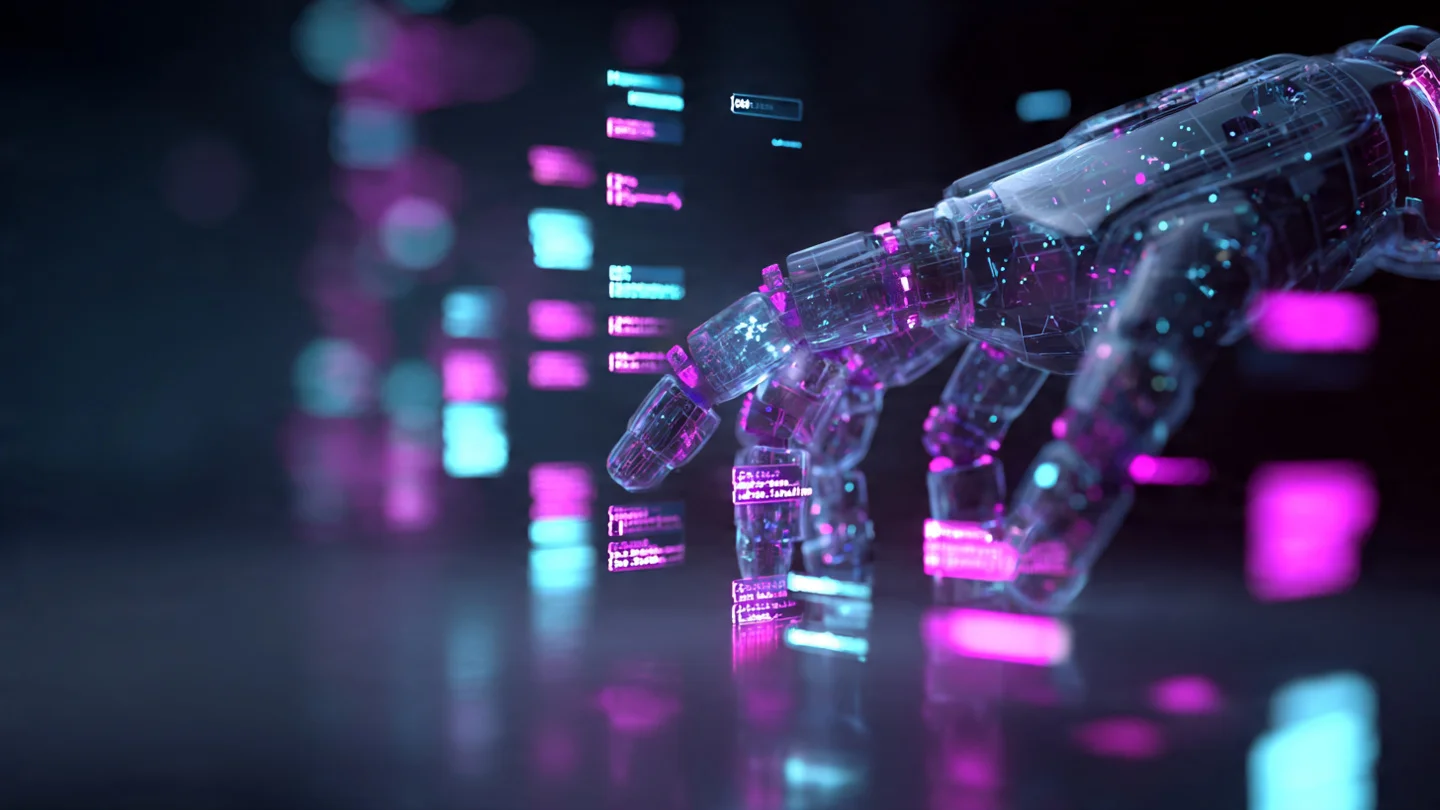 A high tech cinematic 3d illustration of a glowing