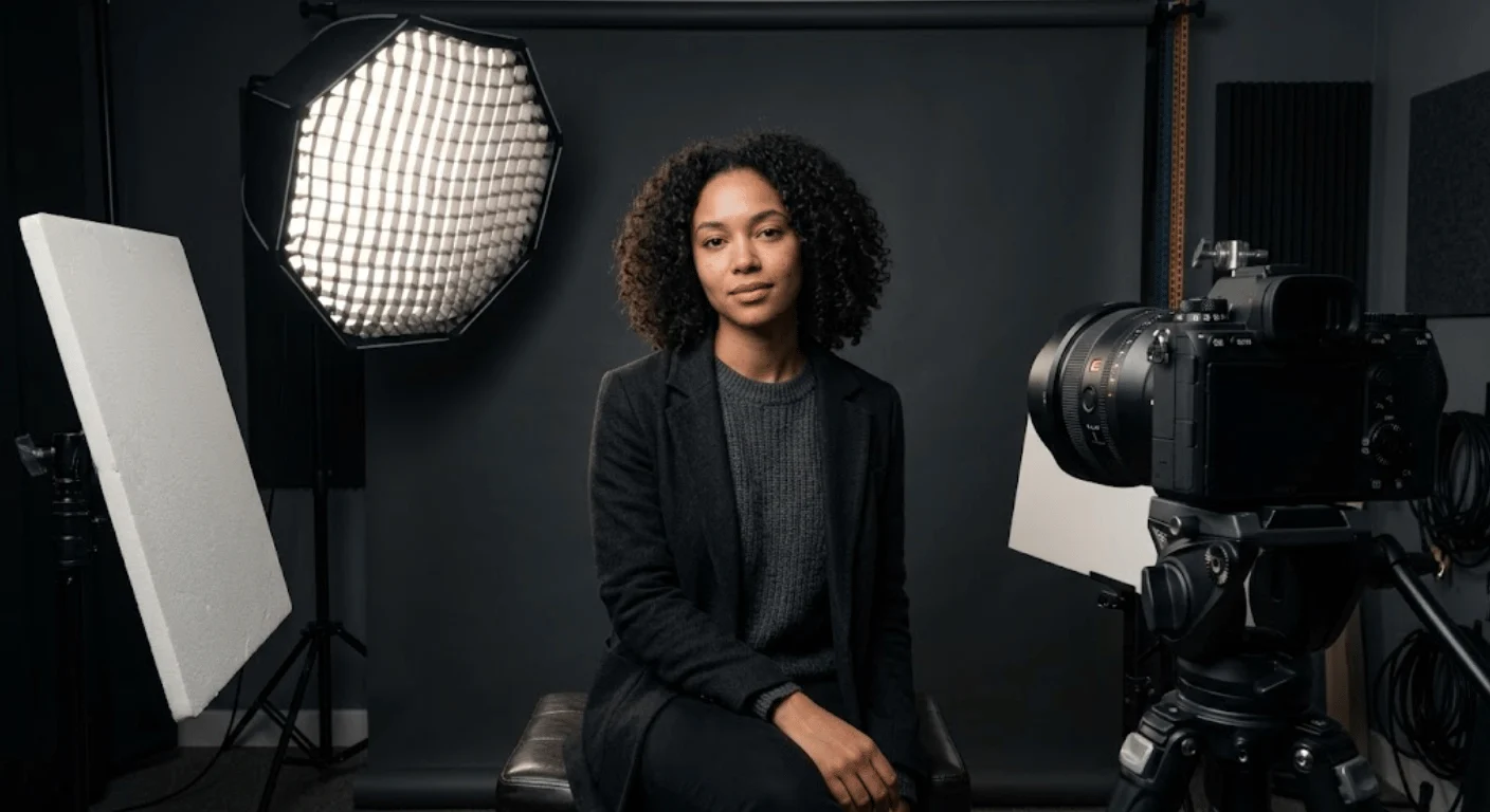 FLUX 1 prompting guide for photorealistic camera lens and studio lighting descriptions