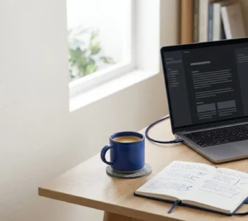 A writing workspace illustrating the process of turning a rough idea into a clear ChatGPT prompt